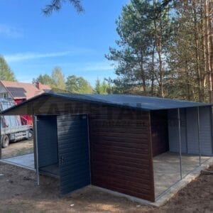 GARAŻ BLASZANY 3X5 + WIATY
